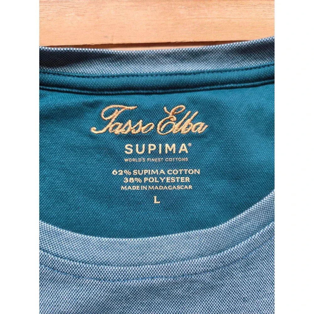 Tasso Elba Supima Cotton Tall Short Sleeve Shirt sz L